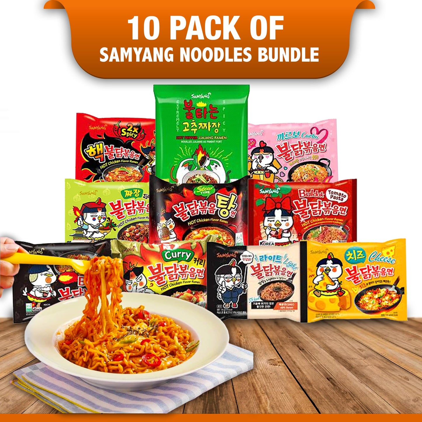 FOODIE BOXX Asian Instant Ramen Noodles Variety Pack with Cookies & Chopsticks (Dry)