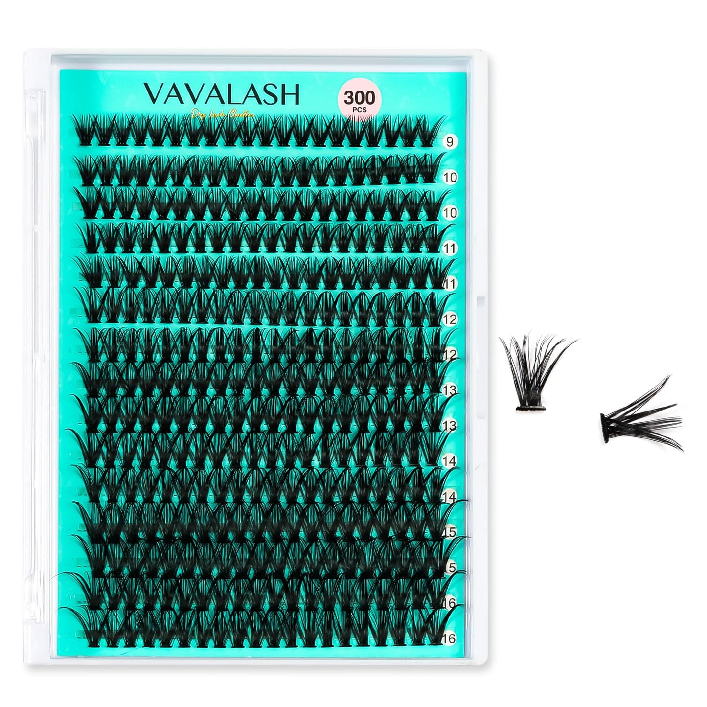 VAVALASH DIY Lash Extension Kit 280 Clusters Individual Lashes Kit 30D 40D 0.07D-10-16mm Lash Clusters, Lash Bond and Seal, Lash Tweezer for DIY Eyelash Extension at Home（Kit-30D+40D-0.07D-10-16MIX）