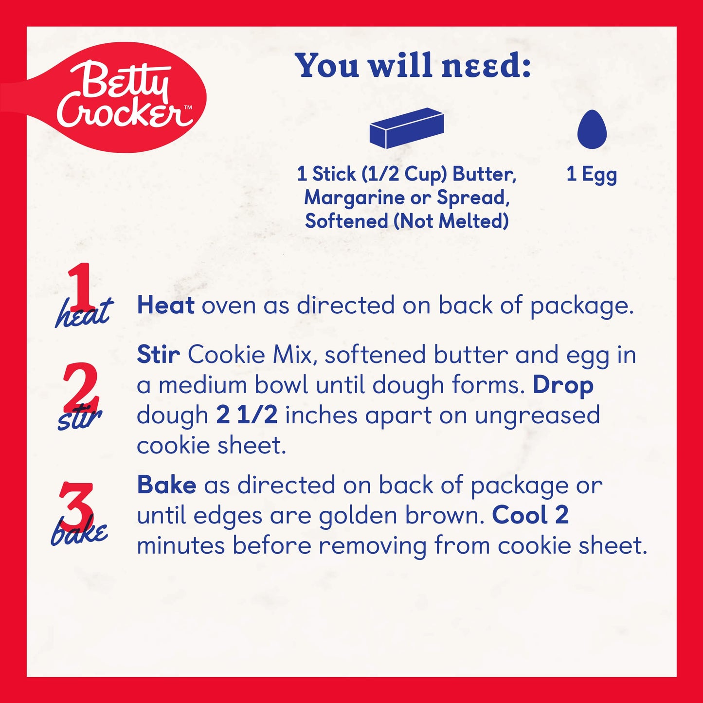 Betty Crocker Peanut Butter Cookie Mix, Makes twelve (12) 2-inch Cookies, 7.2 oz.