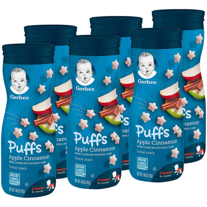 Gerber Baby Snacks Puffs, Strawberry Apple, 1.48 Ounce (Pack of 6)