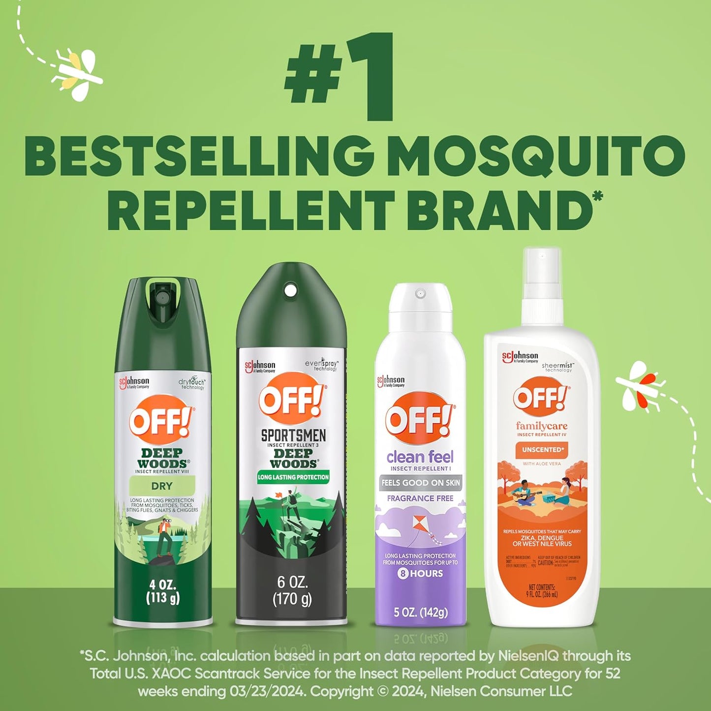 OFF! Deep Woods Insect Repellent Aerosol, Dry, Non-Greasy Formula, Bug Spray with Long Lasting Protection from Mosquitoes, 4 oz