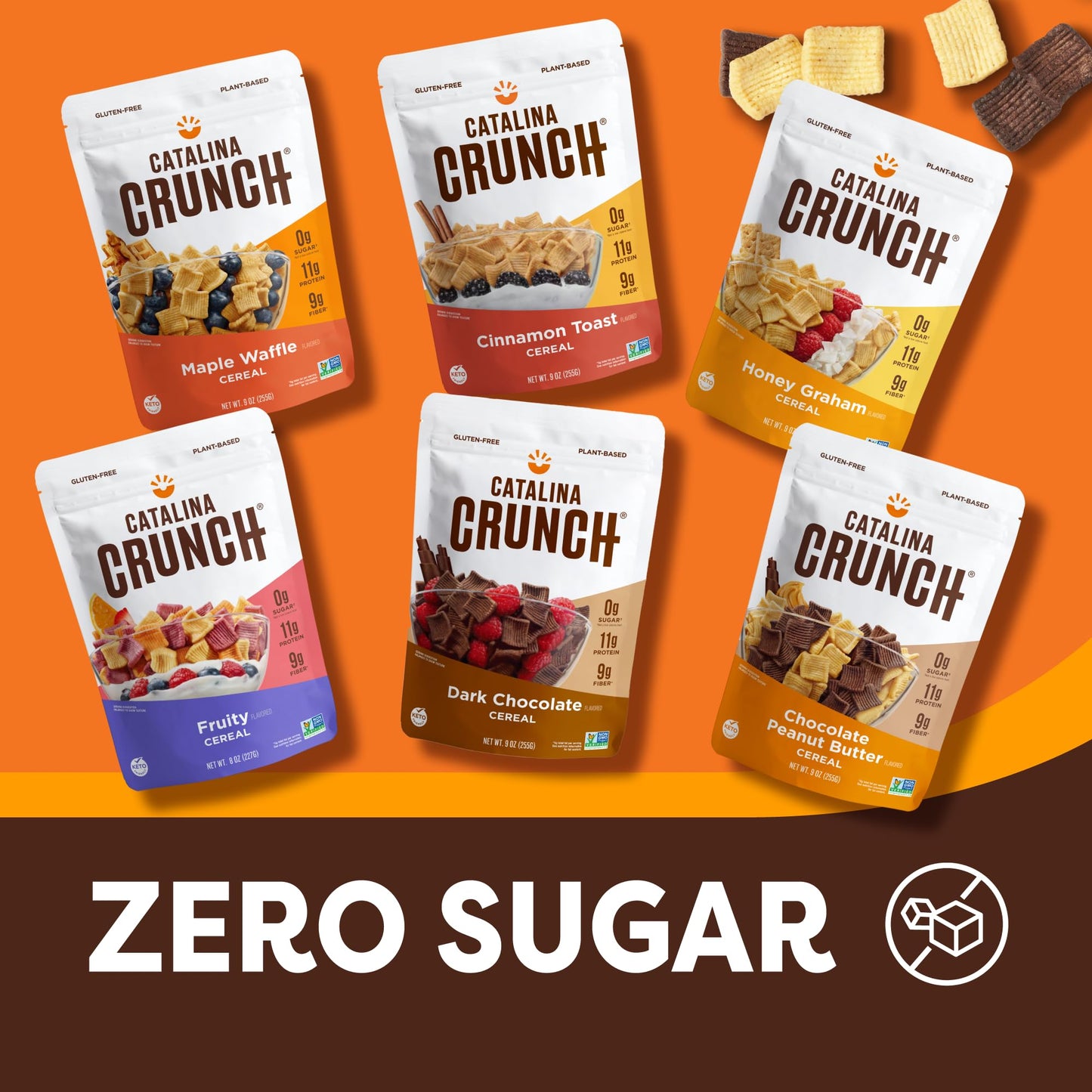 Catalina Crunch Protein Cereal Variety Pack (6 Flavors) | Low Carb, Zero Sugar, Gluten Free, Fiber | Vegan Snacks/Food | Keto Friendly