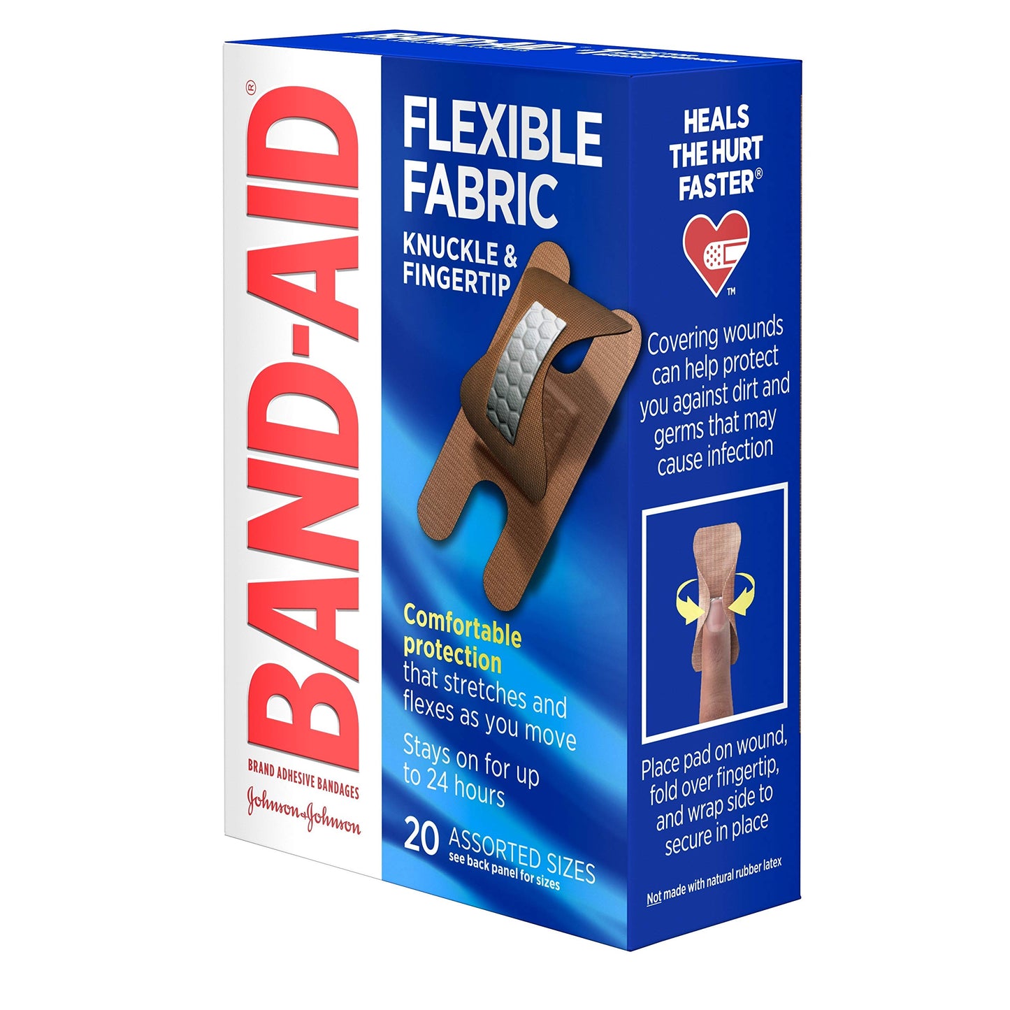 Band-Aid Brand Flexible Fabric Adhesive Bandages for Wound Care and First Aid, All One Size, 100 Count