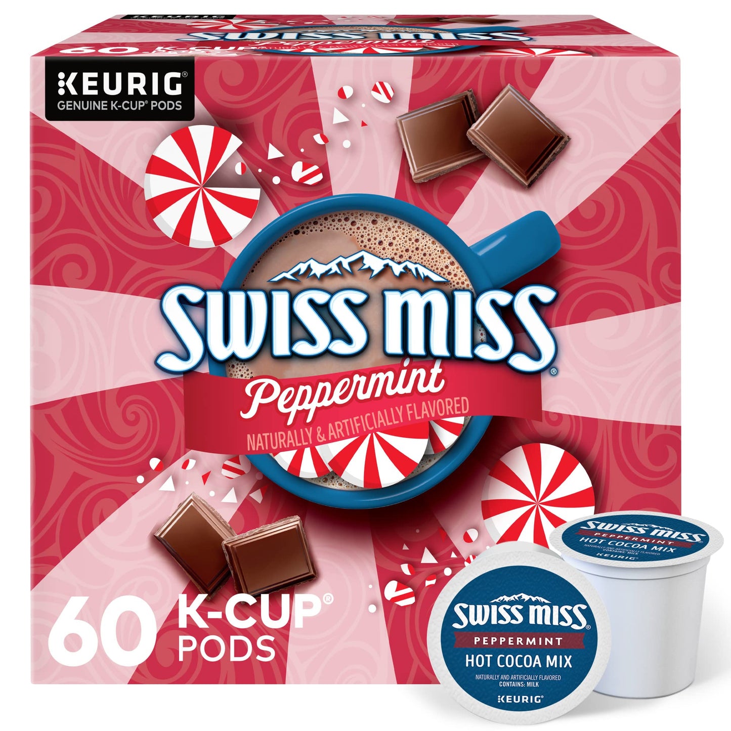 Swiss Miss Milk Chocolate Hot Cocoa, Keurig Single-Serve K-Cup Pods, 44 Count