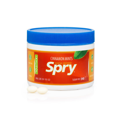 Spry Xylitol Peppermint Sugar Free Candy - Breath Mints That Promote Oral Health, Dry Mouth Mints That Increase Saliva Production, Stop Bad Breath, 240 Count (Pack of 1)