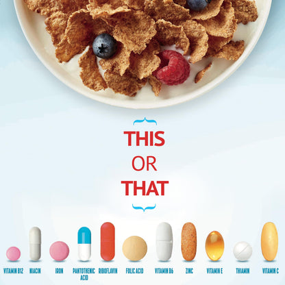 Total Breakfast Cereal, 100% Daily Value of 11 Vitamins & Minerals, Whole Grain Cereal, 16 oz