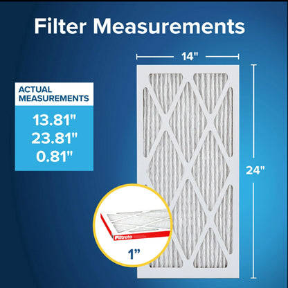 Filtrete 20x25x1 AC Furnace Air Filter, MERV 11, MPR 1000, Micro Allergen Defense, 3-Month Pleated 1-Inch Electrostatic Air Cleaning Filter, 2 Pack (Actual Size 19.688 x 24.688 x 0.84 in)