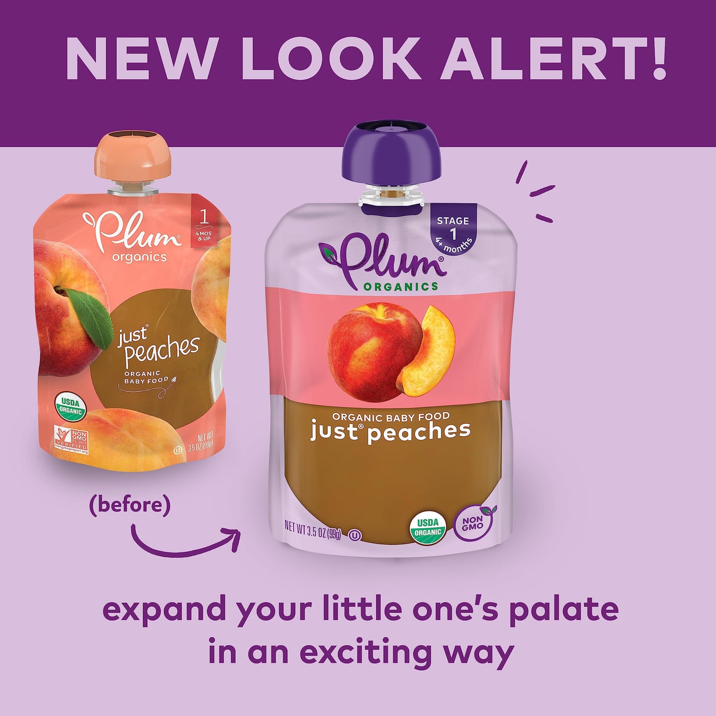 Plum Organics | Stage 1 | Organic Baby Food Meals [4+ Months] | Just Prunes | 3.5 Ounce Pouch (Pack Of 12) Packaging May Vary