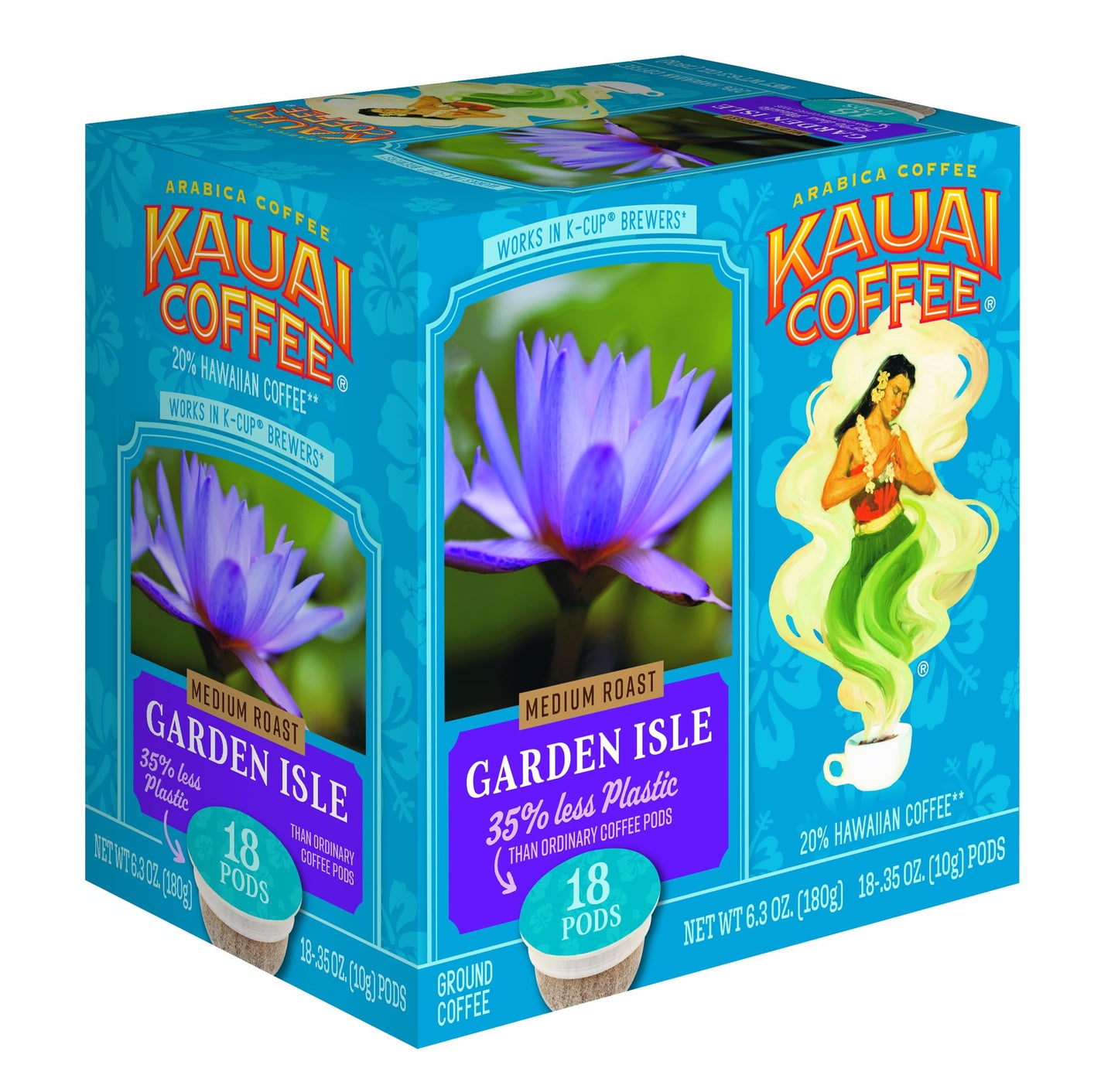 Kauai Coffee Na Pali Coast Dark Roast - Compatible with Keurig Pods K-Cup Brewers (1 Pack of 24 Single-Serve Cups)