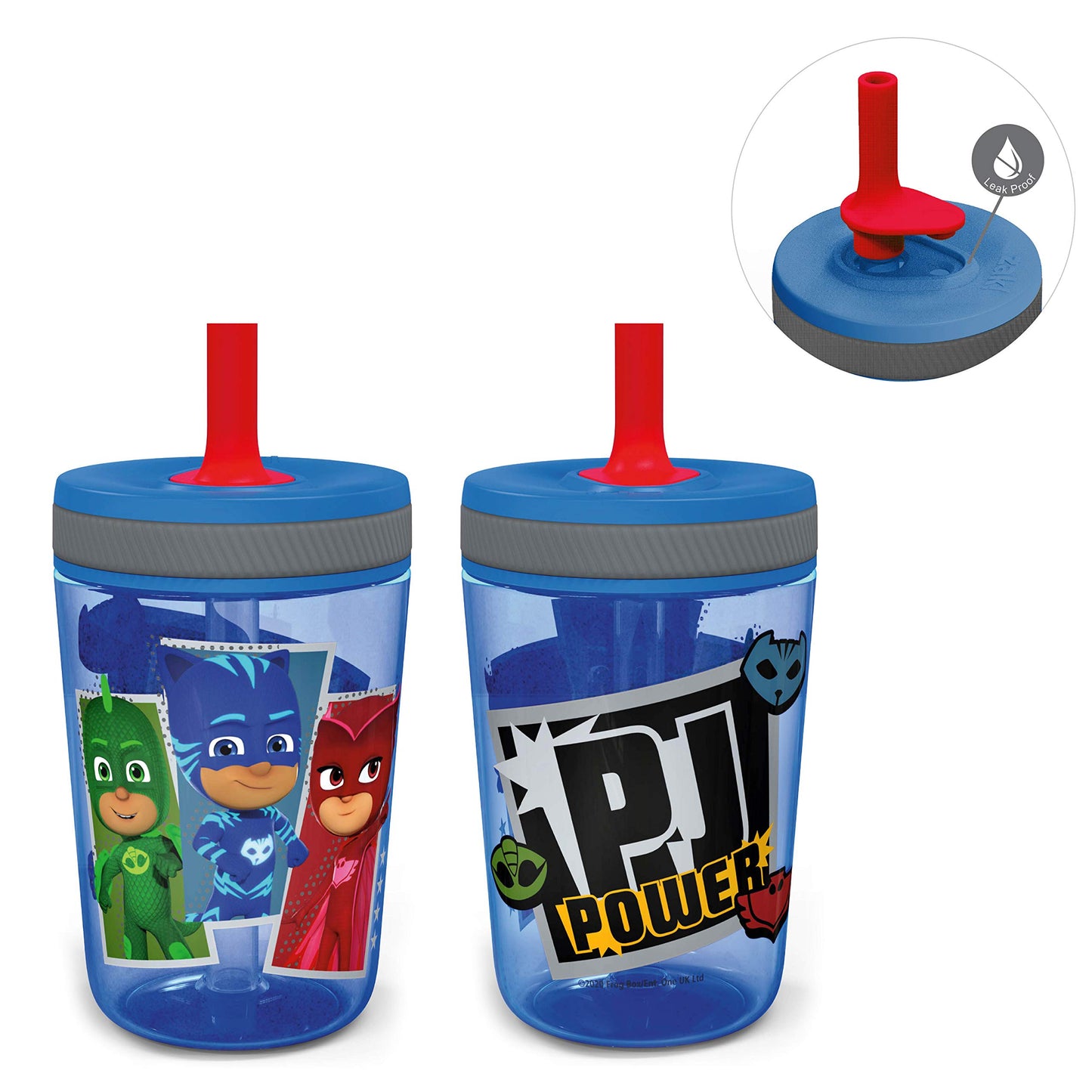 Zak Designs 15oz Bluey Kelso Tumbler Set, BPA-Free Leak-Proof Screw-On Lid with Straw Made of Durable Plastic and Silicone, Perfect Bundle for Kids, 2 Count (Pack of 1)