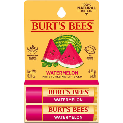 Burt's Bees Lip Balm - Pink Grapefruit, Mango, Coconut & Pear, and Pomegranate Pack, Lip Moisturizer With Beeswax, Tint-Free, Natural Origin Conditioning Lip Treatment, 4 Tubes, 0.15 oz.