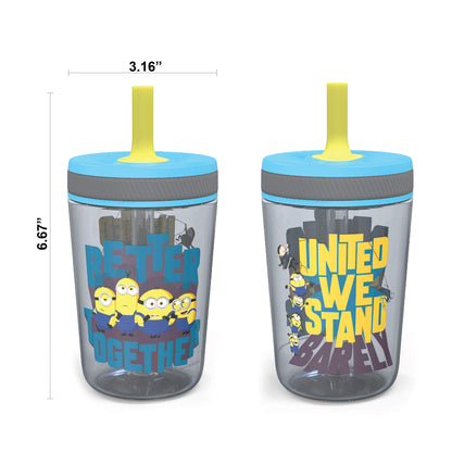 Zak Designs 15oz Bluey Kelso Tumbler Set, BPA-Free Leak-Proof Screw-On Lid with Straw Made of Durable Plastic and Silicone, Perfect Bundle for Kids, 2 Count (Pack of 1)