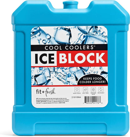 Fit and Fresh Cool, Large Cooler Ice, Blue Block