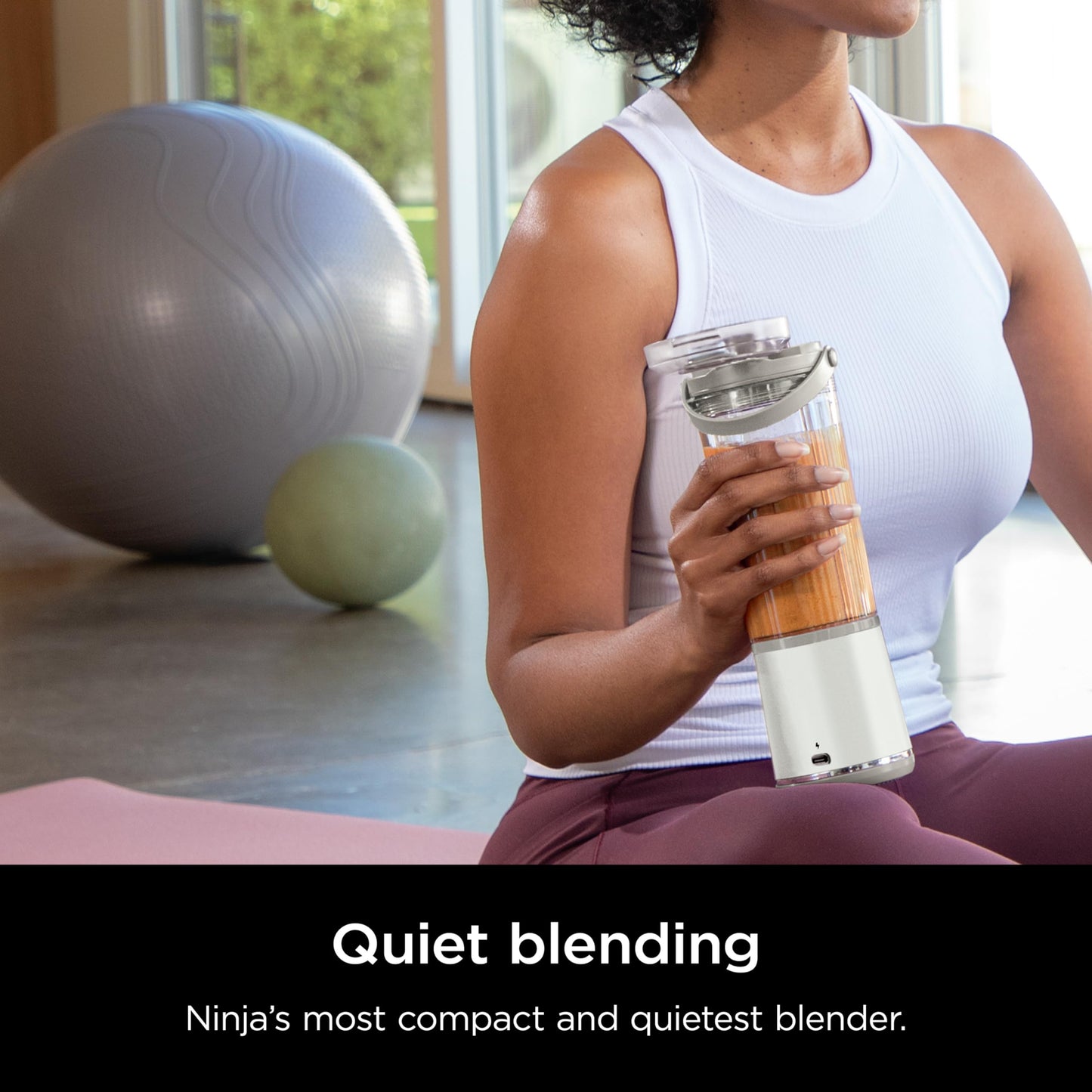 Ninja BC151EM Blast Portable Blender, Cordless, 18oz. Vessel, Personal Blender-for Shakes & Smoothies, BPA Free, Leakproof-Lid & Sip Spout, USB-C Rechargeable, Dishwasher Safe Parts