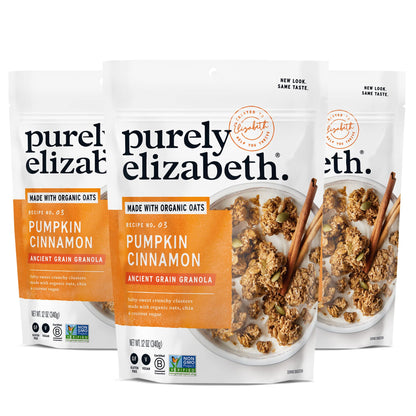 Purely Elizabeth Organic Original, Ancient Grain Granola, Gluten-Free, Non-GMO (3 Ct, 12oz Bags)