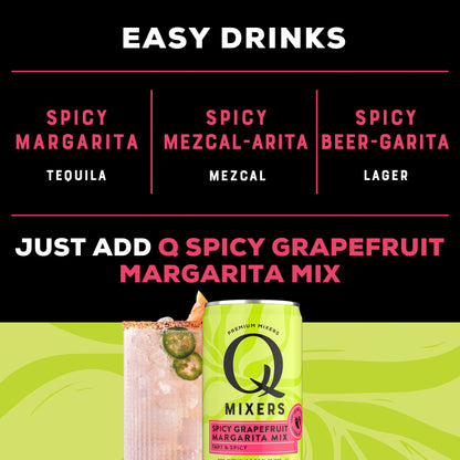 Q Mixers Tonic Water, Premium Cocktail Mixer Made with Real Ingredients, Only 45 Calories per Can, 7.5 Fl oz (Pack of 24)