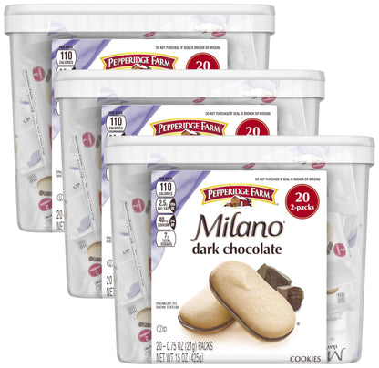 Pepperidge Farm Milano Milk Chocolate Cookies, 6 OZ Bag (15 Cookies)