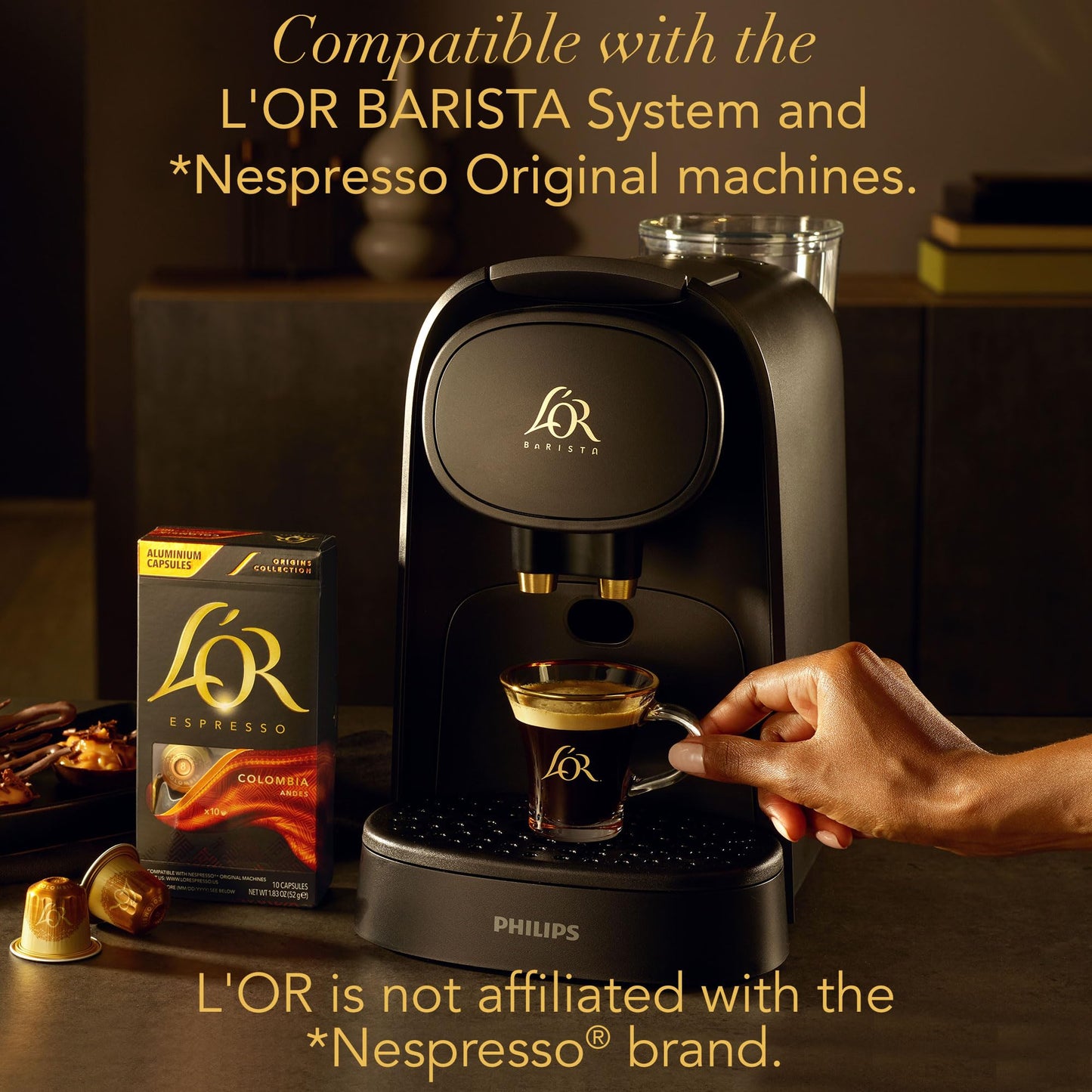 L'OR Espresso Capsules, 50 Count Mild Variety Pack, Single-Serve Aluminum Coffee Capsules Compatible with the L’OR BARISTA System & *Nespresso Original Machines