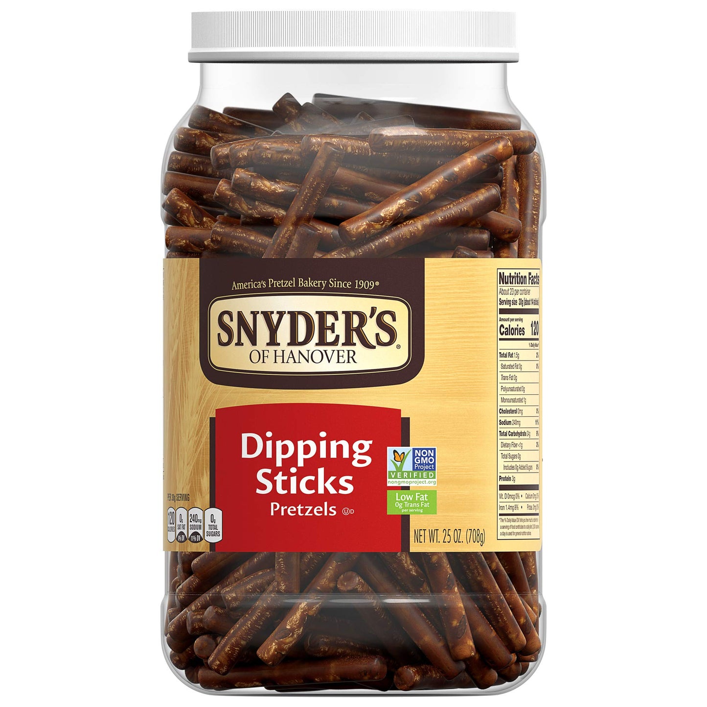 Snyder's of Hanover, Old Fashioned Pretzel Rods, 27 Oz Canister