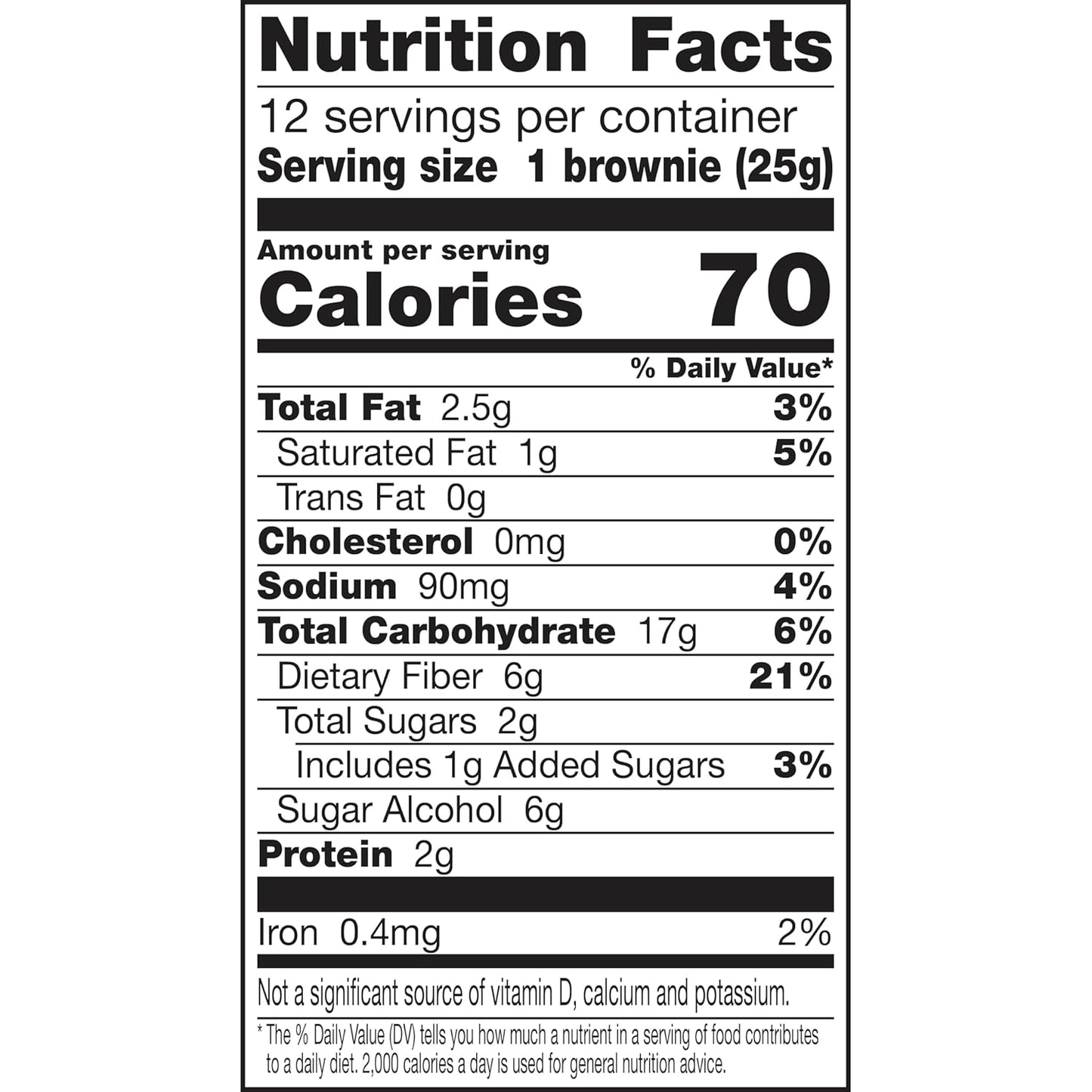 Fiber One Chocolate Chip Cookie Brownies 12 Count, 10.6 OZ