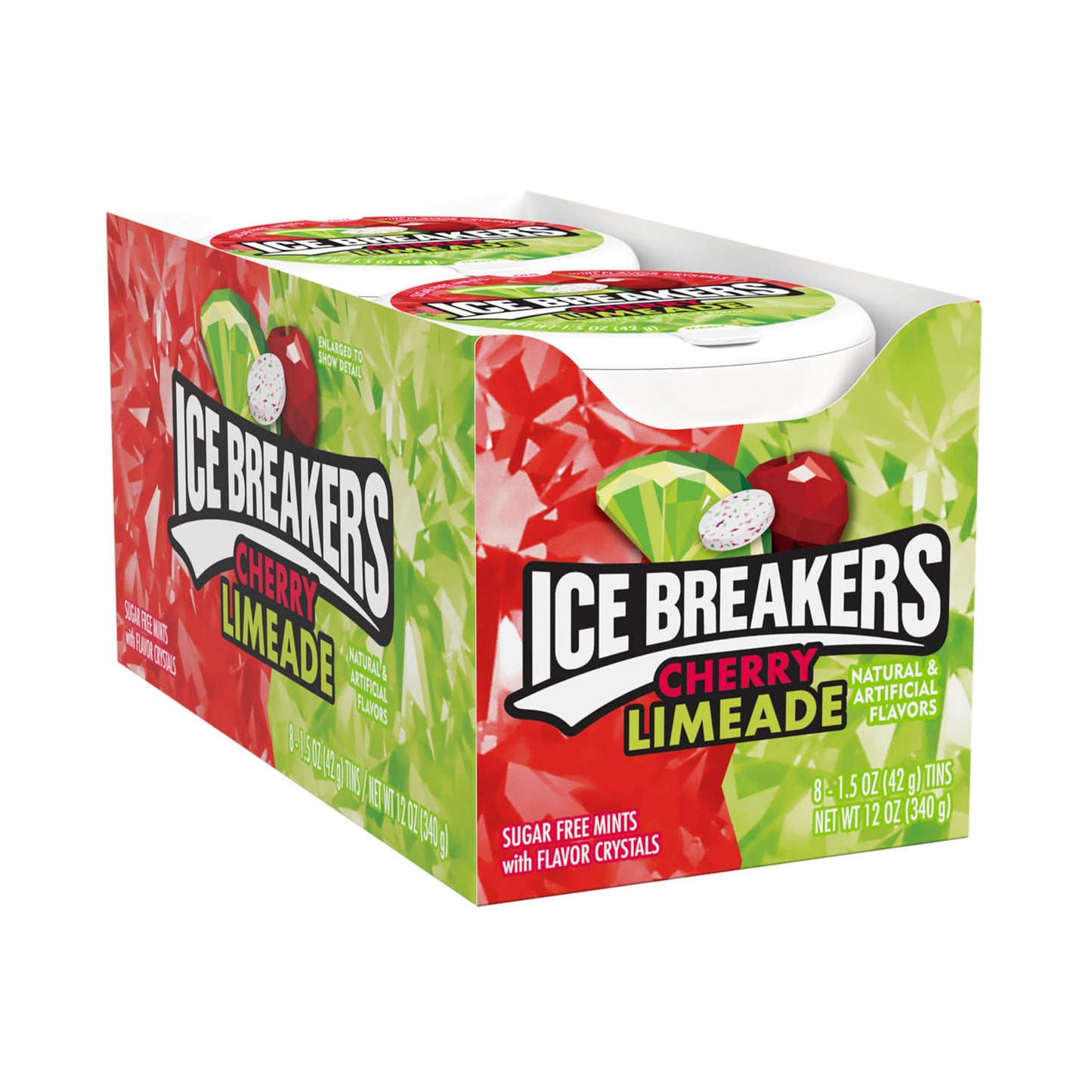 ICE BREAKERS Duo Fruit Plus Cool Strawberry Sugar Free Breath Mints Tins, 1.3 oz (8 Count)