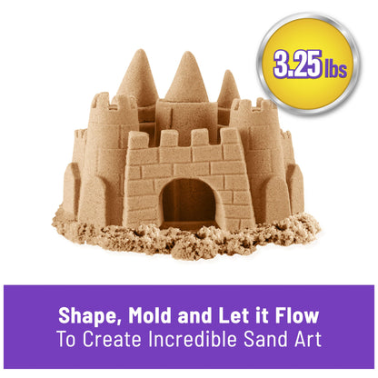 Kinetic Sand, 11lb (5kg) Natural Brown Bulk Play Sand for Arts and Crafts, Sandbox, Moldable Sensory Toys for Kids Ages 3+