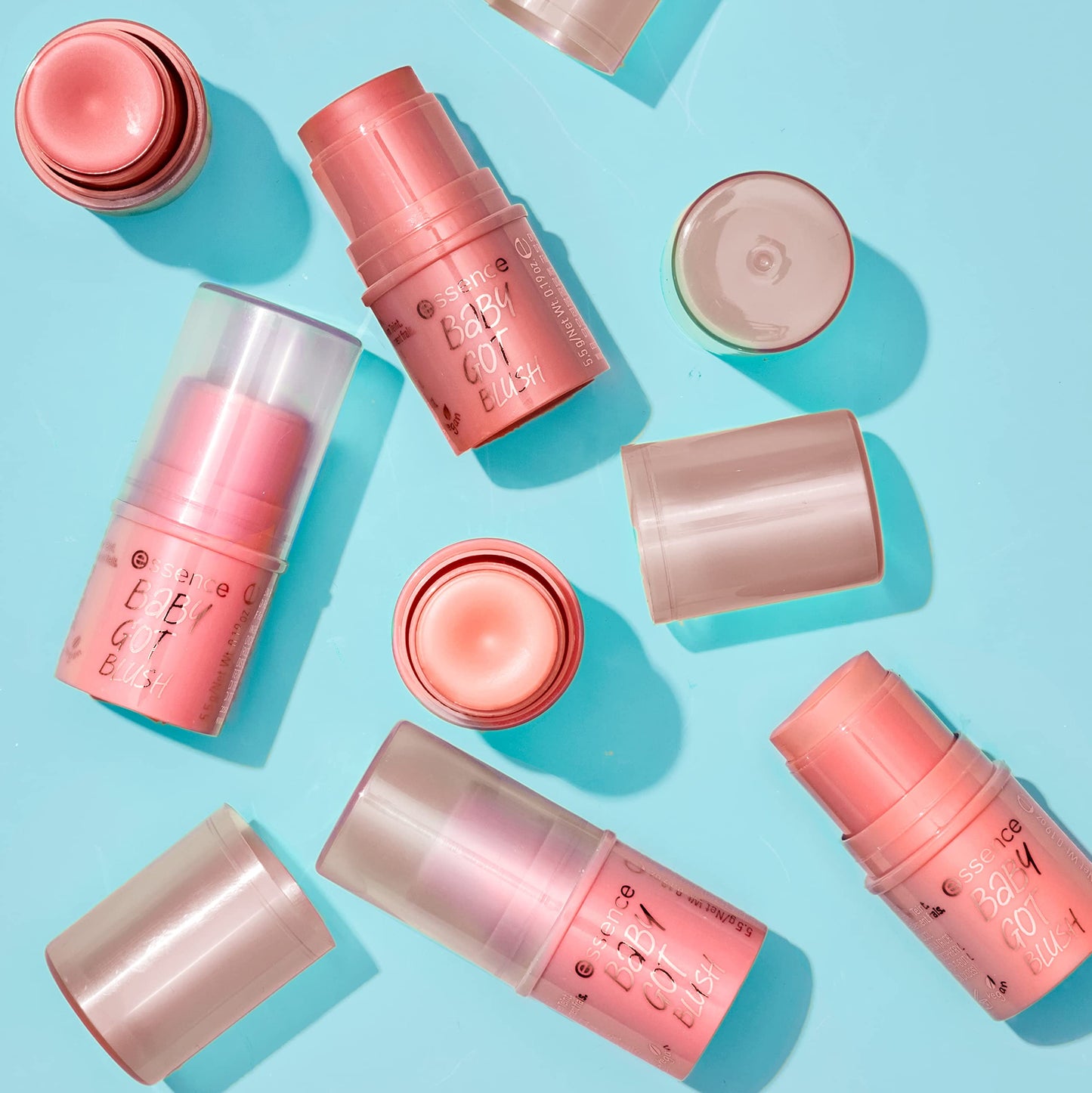 essence | Baby Got Blush | Easy to Apply & Blend Pigmented Cream Blush Stick | Vegan & Cruelty Free | Free From Gluten, Parabens, & Microplastic Particles (20 | Peaches & Cream)