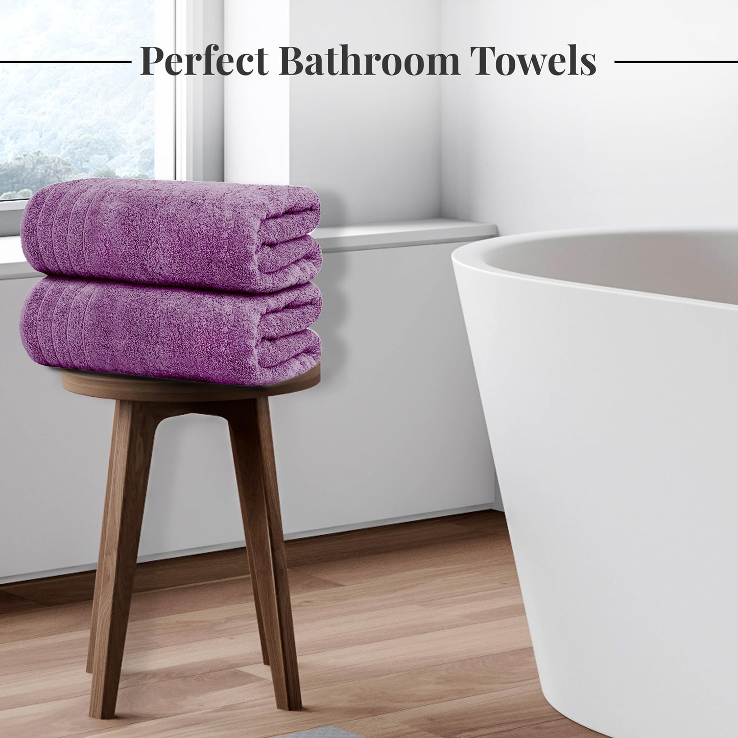 Tens Towels Large Bath Towels, 100% Cotton, 30 x 60 Inches Extra Large Bath Towels, Lighter Weight, Quicker to Dry, Super Absorbent, Perfect Bathroom Towels (Pack of 4)