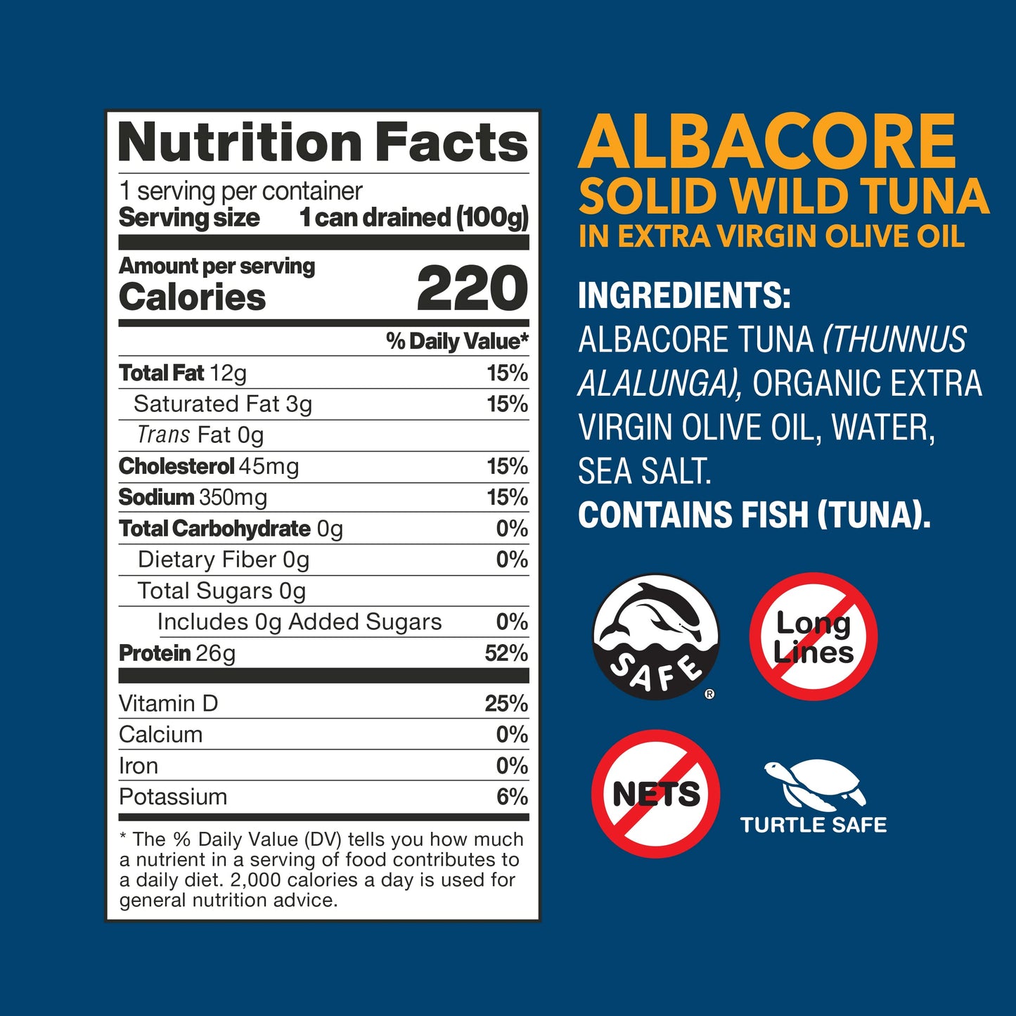 Wild Planet Wild Albacore Tuna, No Salt Added, Canned Tuna, Sustainably Wild-Caught, Non-GMO, Kosher 5 Ounce (Pack of 12), Packaging May Vary