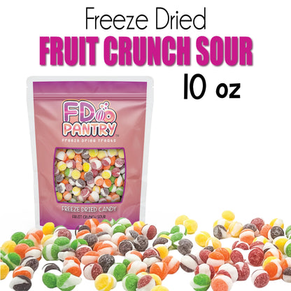 Fruit Crunch Original Candy Freeze Dried 16 oz 1 pound - Assortment Strawberry, Orange, Lemon, Grape, Lime Flavors Large 1lb Big Bag Pouch - Ideal Gift Snack 16oz