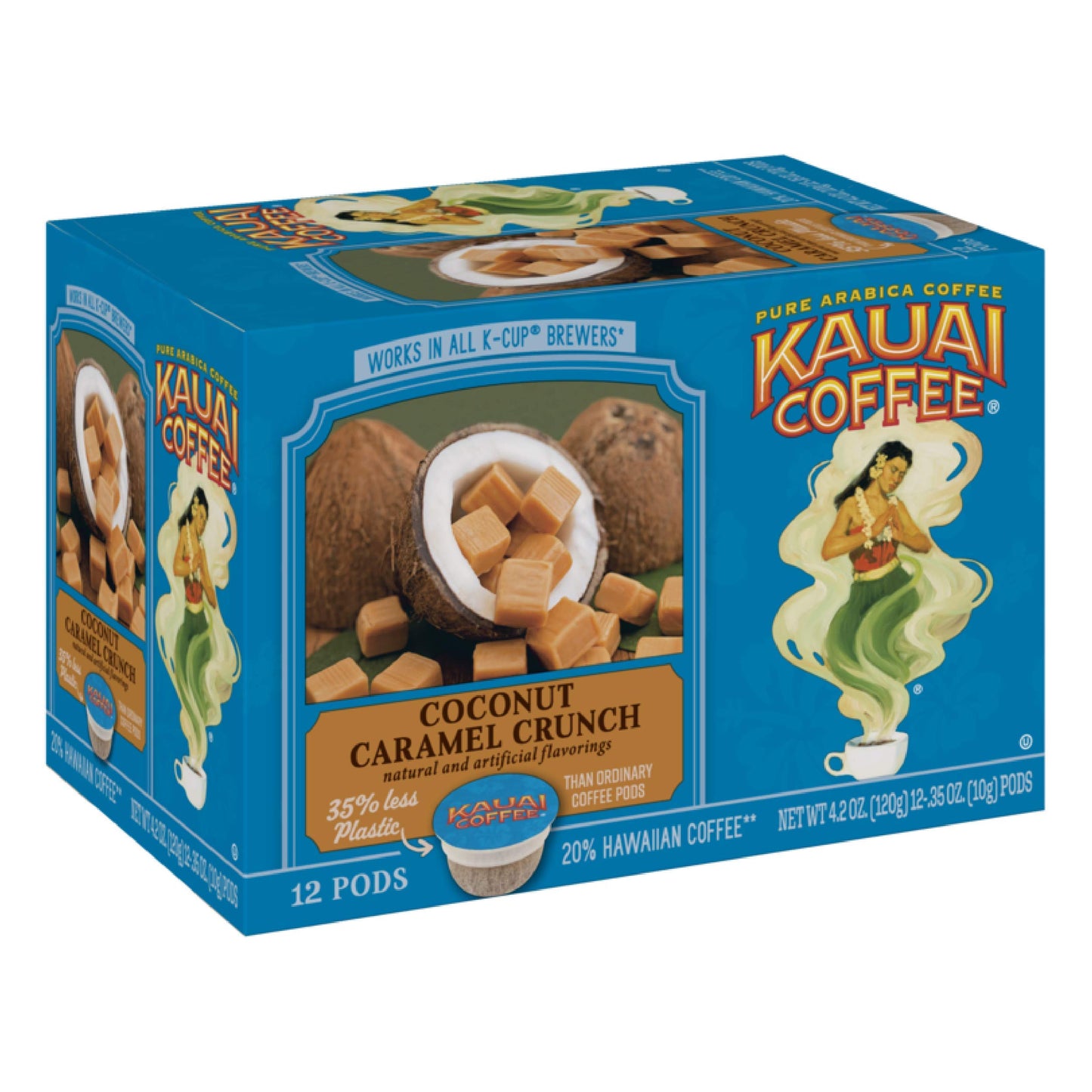 Kauai Coffee Na Pali Coast Dark Roast - Compatible with Keurig Pods K-Cup Brewers (1 Pack of 24 Single-Serve Cups)