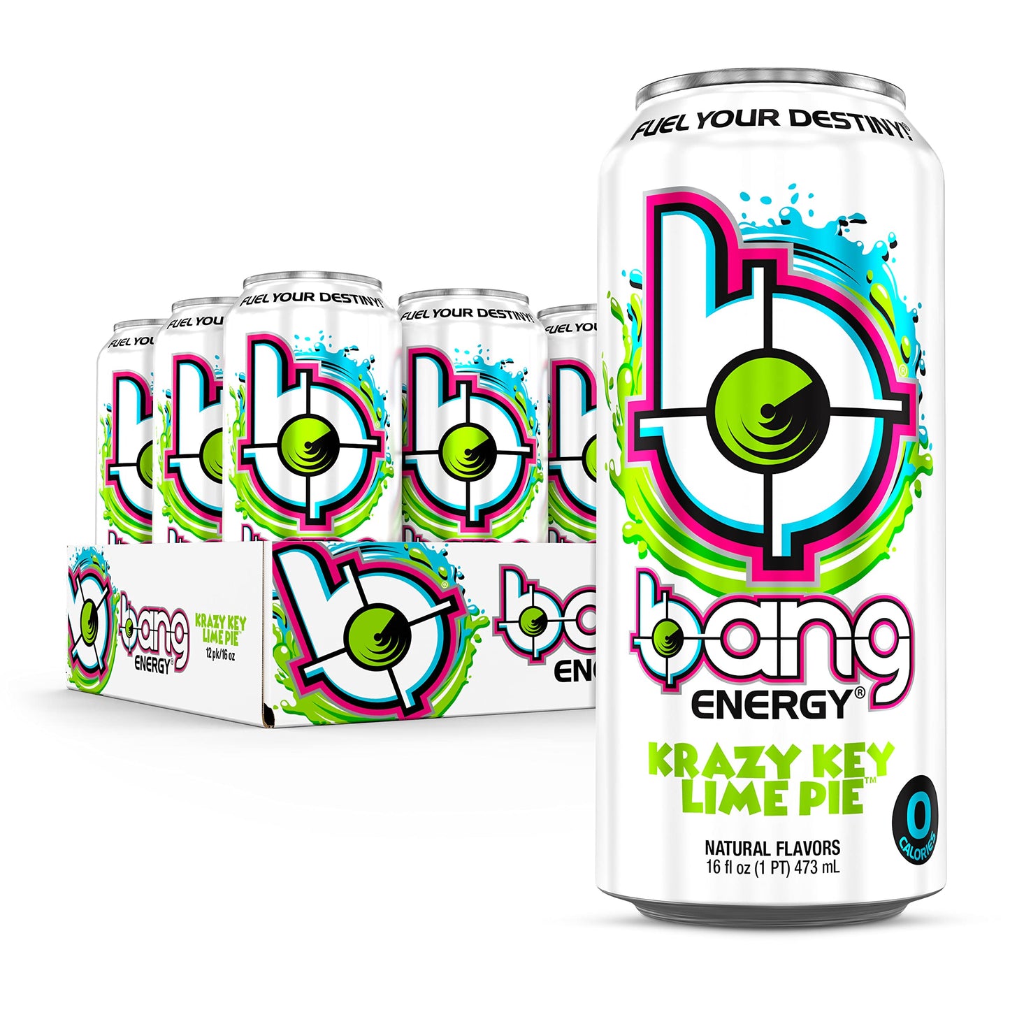 Bang Energy Bangster Berry, Sugar-Free Energy Drink, 16-Ounce (Pack of 12)