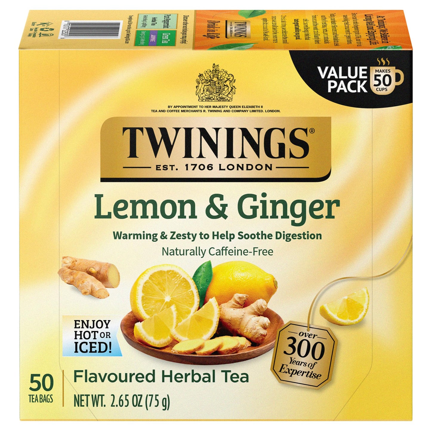 Twinings English Breakfast Black Tea, 100 Individually Wrapped Tea Bags, Smooth, Flavourful, Robust, Caffeinated, Enjoy Hot or Iced