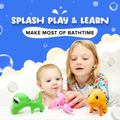 SplashEZ Mold Free Bath Toys for Babies and Toddlers, Car No Hole Bath Toys, Bath Toys no Mold for Tub, Beach, Pool, BPA-Free, Safe, Fun Infant Baby Bath Toys No Holes 0 1-3 6 12 18 Month