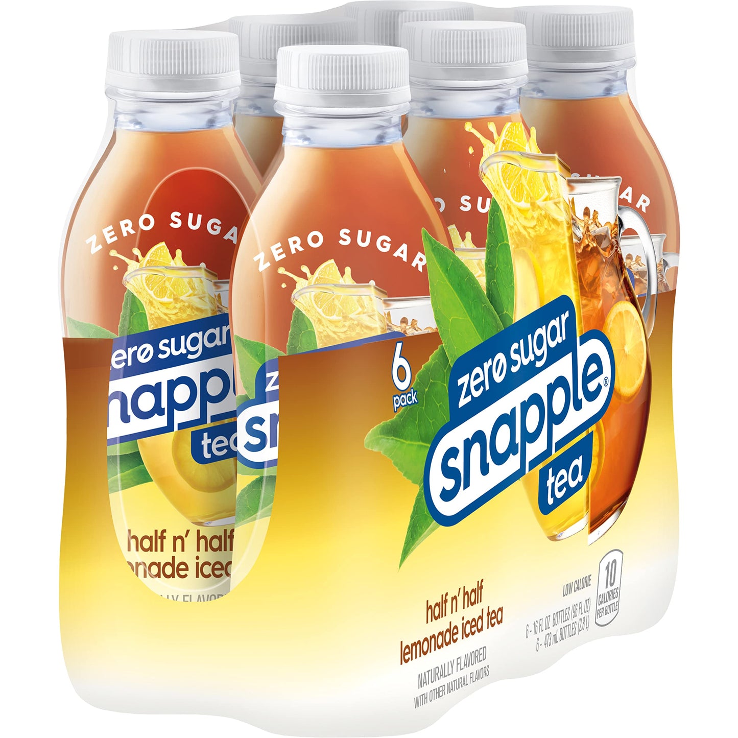 Snapple Zero Sugar Peach Tea, 16 fl oz recycled plastic bottle (Pack of 12)