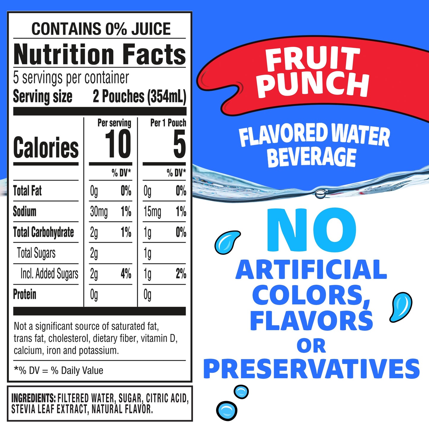 Capri Sun 100% Juice Fruit Punch Naturally Flavored Kids Juice Blend (40 ct Pack, 4 Boxes of 10 Pouches)