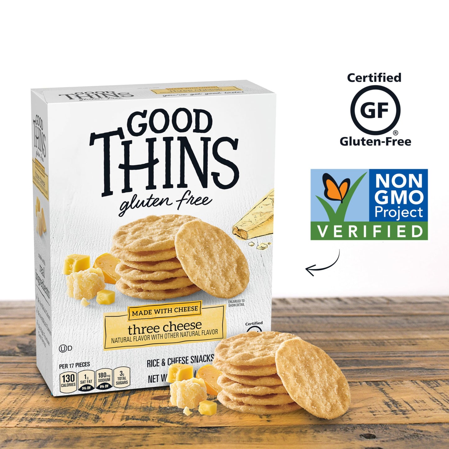 Good Thins Simply Salt Rice Snacks Gluten Free Crackers, 3.5 oz