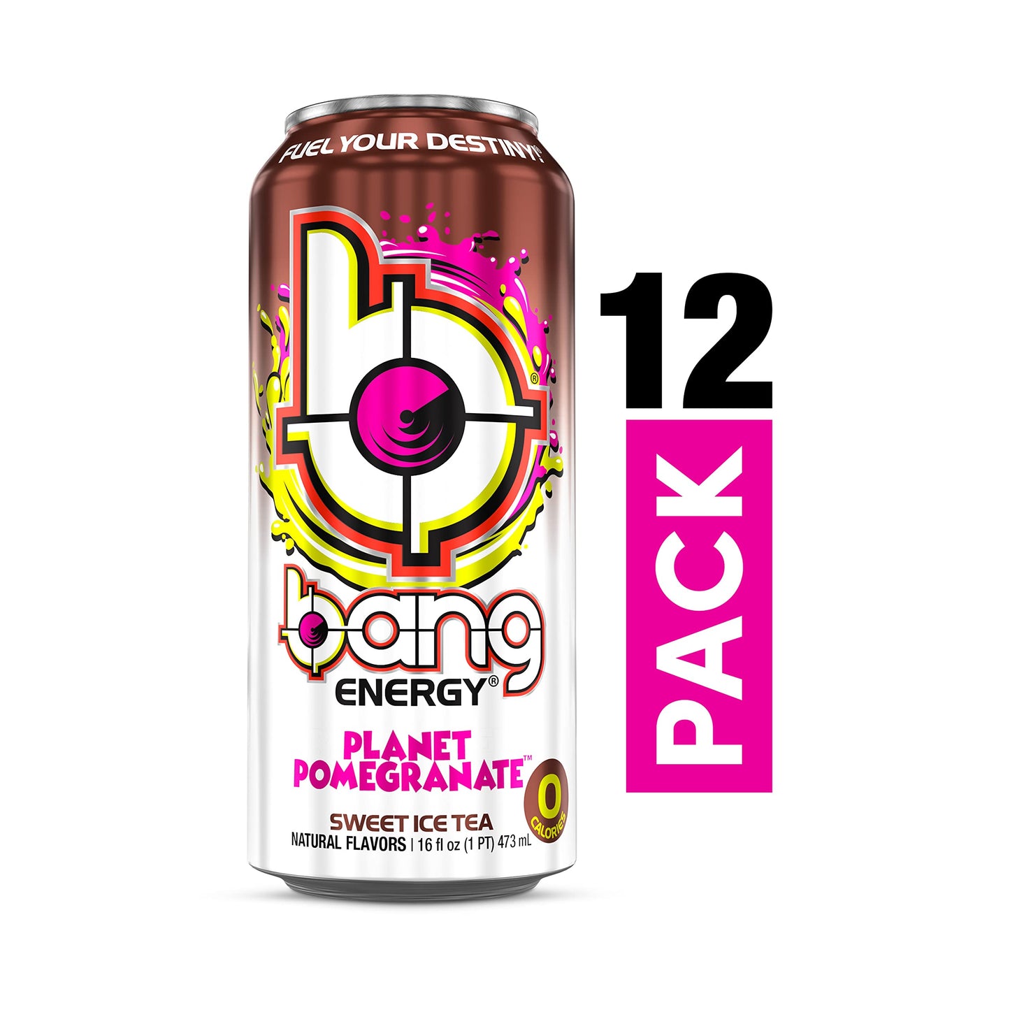 Bang Energy Bangster Berry, Sugar-Free Energy Drink, 16-Ounce (Pack of 12)