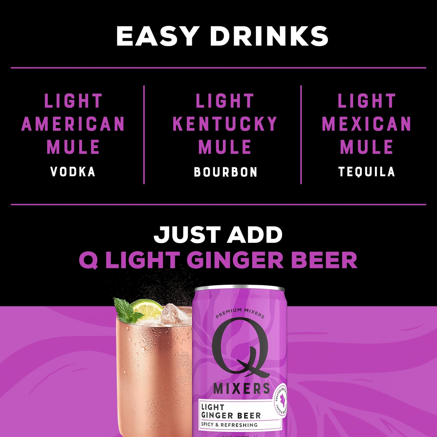 Q Mixers Tonic Water, Premium Cocktail Mixer Made with Real Ingredients, Only 45 Calories per Can, 7.5 Fl oz (Pack of 24)