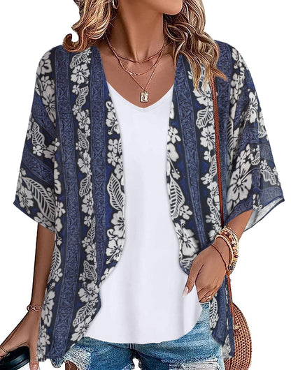 Womens Kimono Beach Cover Up Chiffon Cardigan Floral Tops Loose Capes