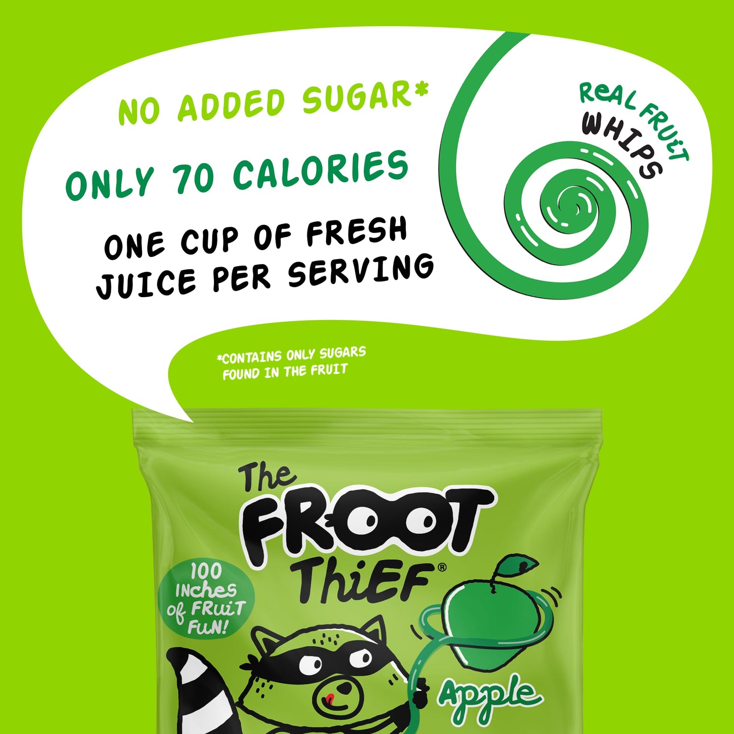 The FROOT Thief Real Fruit Snack Whips Strawberry Flavor, Nut Free, 100% Natural, Gluten-Free, Non-GMO, No Artificial Colors or Flavors, Pack of 5