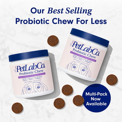 PetLab Co. Probiotics for Dogs, Support Gut Health, Diarrhea, Digestive Health & Seasonal Allergies - Pork Flavor - 30 Soft Chews - Packaging May Vary (Value 3-Pack)