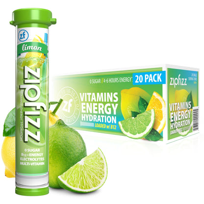 Zipfizz Energy Drink Mix, Electrolyte Hydration Powder with B12 and Multi Vitamin, Berry (12 Count)