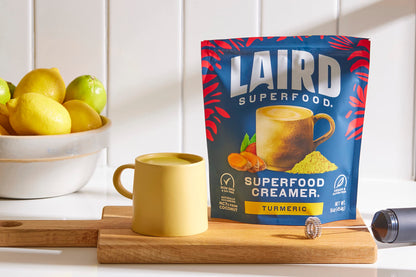 Laird Superfood Non-Dairy Superfood Creamer - Coconut Powder Coffee Creamer - Sweet & Creamy - Gluten Free, Non-GMO, Vegan - 16 oz. Bag, Pack of 1