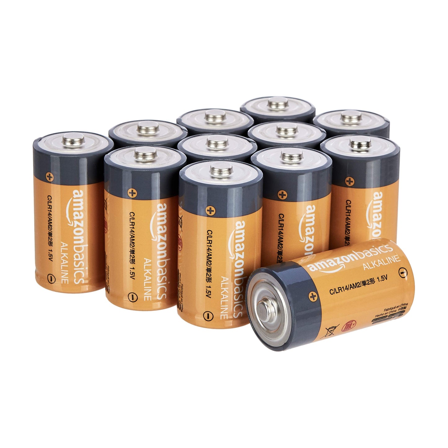 Amazon Basics 4-Pack C Cell Alkaline All-Purpose Batteries, 1.5 Volt, 5-Year Shelf Life