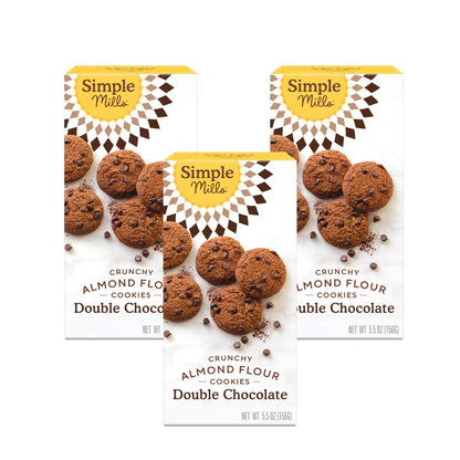 Simple Mills Almond Flour Crunchy Cookies, Chocolate Chip - Gluten Free, Vegan, Healthy Snacks, Made with Organic Coconut Oil, 5.5 Ounce (Pack of 1)