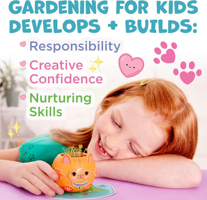 Creativity for Kids Plant-A-Pet: Kitty - Arts and Crafts for Kids Ages 6-8+, Gifts for Girls and Stocking Stuffers for Kids, Boy and Girl Toys, Chia Seed Plant Pet for Kids