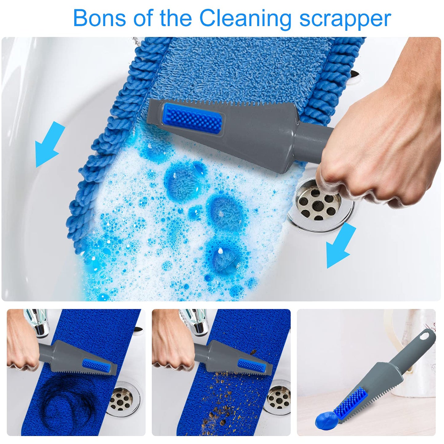 Spray Mop for Floor Cleaning with 3pcs Washable Pads - Wet Dry Microfiber Mop with 800 ml Refillable Bottle for Kitchen Wood Floor Hardwood Laminate Ceramic Tiles Floor Dust Cleaning