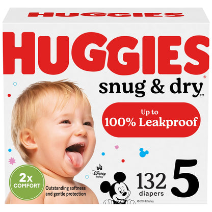 Huggies Size 2 Diapers, Snug & Dry Baby Diapers, Size 2 (12-18 lbs), 100 Count, Packaging May Vary