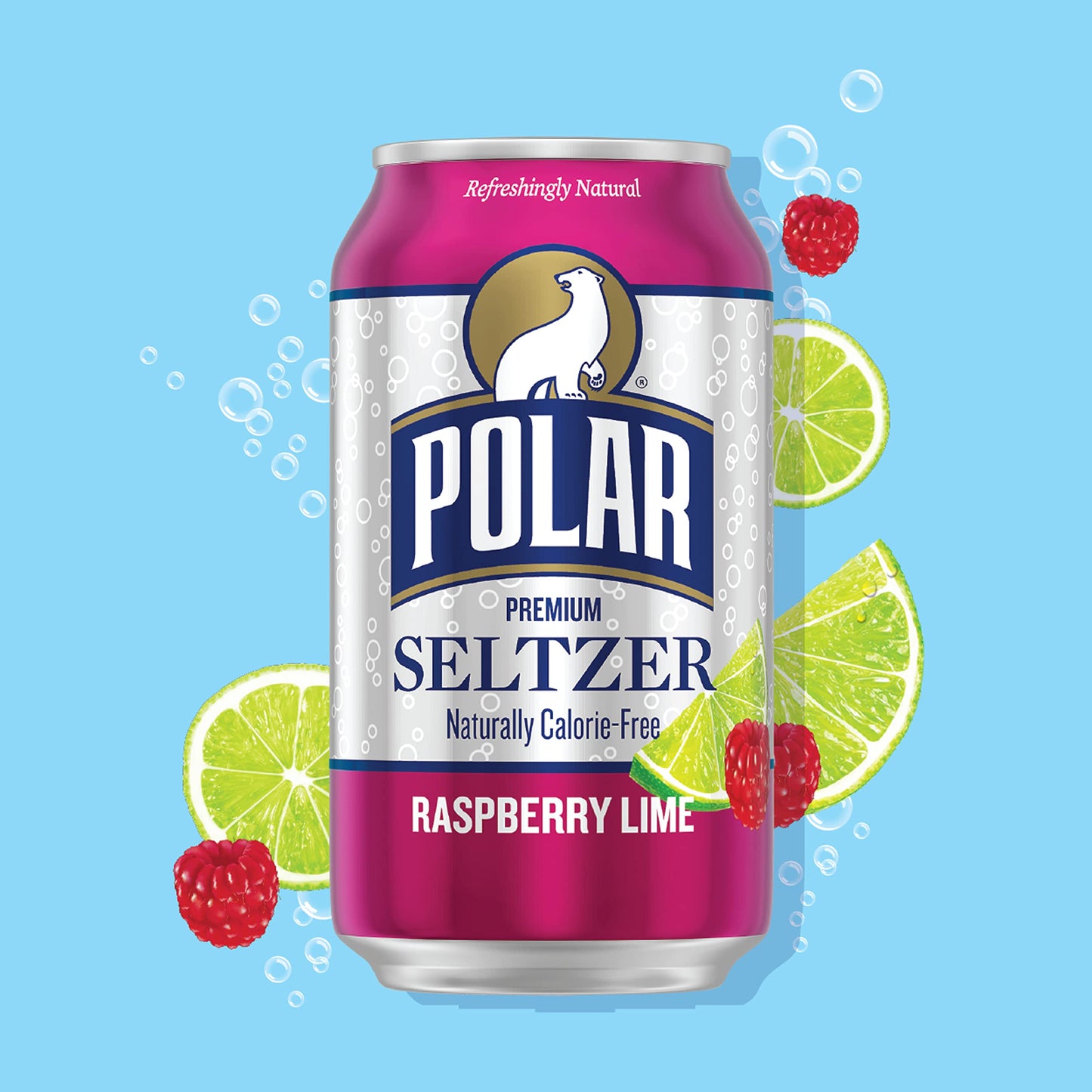 Polar Seltzer Water Original, 12 fl oz cans, 18 pack